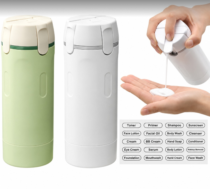 Lleva tus productos favoritos sin complicaciones. Dispensador Multifuncional 4 en 1 para acompañarte a donde vayas